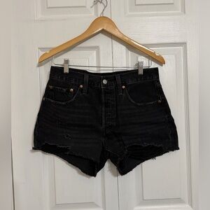 Levi's Premium 501 Original Shorts, Black,  Women 29